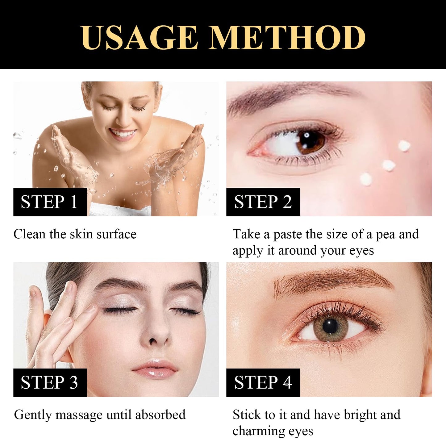 Instant Eye Tightener, Eye Bag Cream Instant Firmx Eye Tightener for All Skin Eye Cream for Tightens and Smoothes for Dark Circles Fine Lines Puffiness