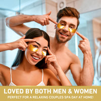 VILLAVER 24K Gold Under Eye Collagen Patches - Reduce Dark Circle,Puffiness, Wrinkles & Fine Lines - Eye Mask for Men & Women (20 Pair)