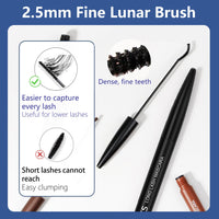 MEITREND Waterproof Mascara Brown Volume Mascara For Sensitive Eyes,Non Smudge Cruelty Free Mascara Lengthening False Lash Effect,Natural And Hypoallergenic Mascara With Fine Brush For Women (02-Brown)