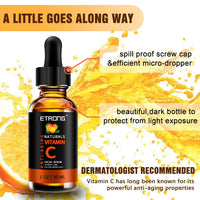 ETRONG Vitamin C Serum Face with Hyaluronic Acid,Vitamin E,20% Vitamin C for Anti-wrinkle,Dark Circle,Fine Lines and Sun damage – Restore&Boost Collagen (30 ml)