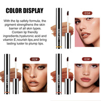 SHEBEEDO Lip Liner, Peel Off Lip Liner Tattoo, 3PCS Peel Off Matte Brown Lip Liner Set, Burgundy Red & Dark Brown & Light Brown Long Lasting Lip Colour, Highly Pigmented Lip Liner, Silky Texture