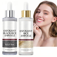 AINxtolm 2pcs Peel Shot Glow Rice Ampoule,Rice Ampoule Duo,Black R-ice Peeling A-mpoule,R-ice Exfoliant,Black and White Ri-ce Face Exfoliantor,Peel Shot Glow White Ri-ce A-mpoule,Face Scrub,Toner for F-ace