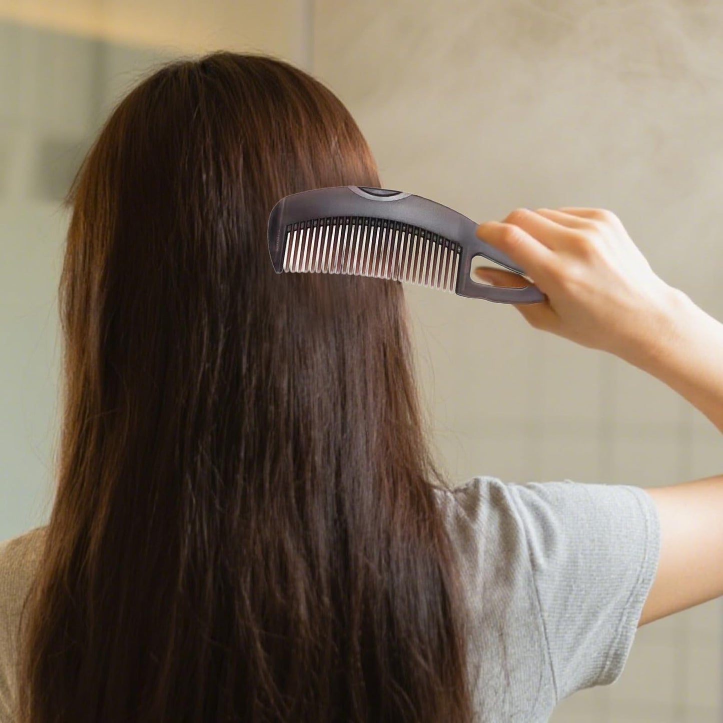 Generic Dandruff Comb, Hollow Tooth, Detoxing, Scalp Psoriasis, Lice, Multifunctional, Brown, ABS, 8.27x2.05 inches, Unisex Adult and Children, All Ages, Unisex