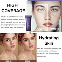 SHEBEEDO 2pcs Body Coverage Perfector,Tattoo Cover up Makeup Cream for Blemish, Spot, Scars, Long-Lasting Waterproof No Transfer Body Foundation,Long-Lasting Sweat-Proof Concealer for Women(Dark Shade)