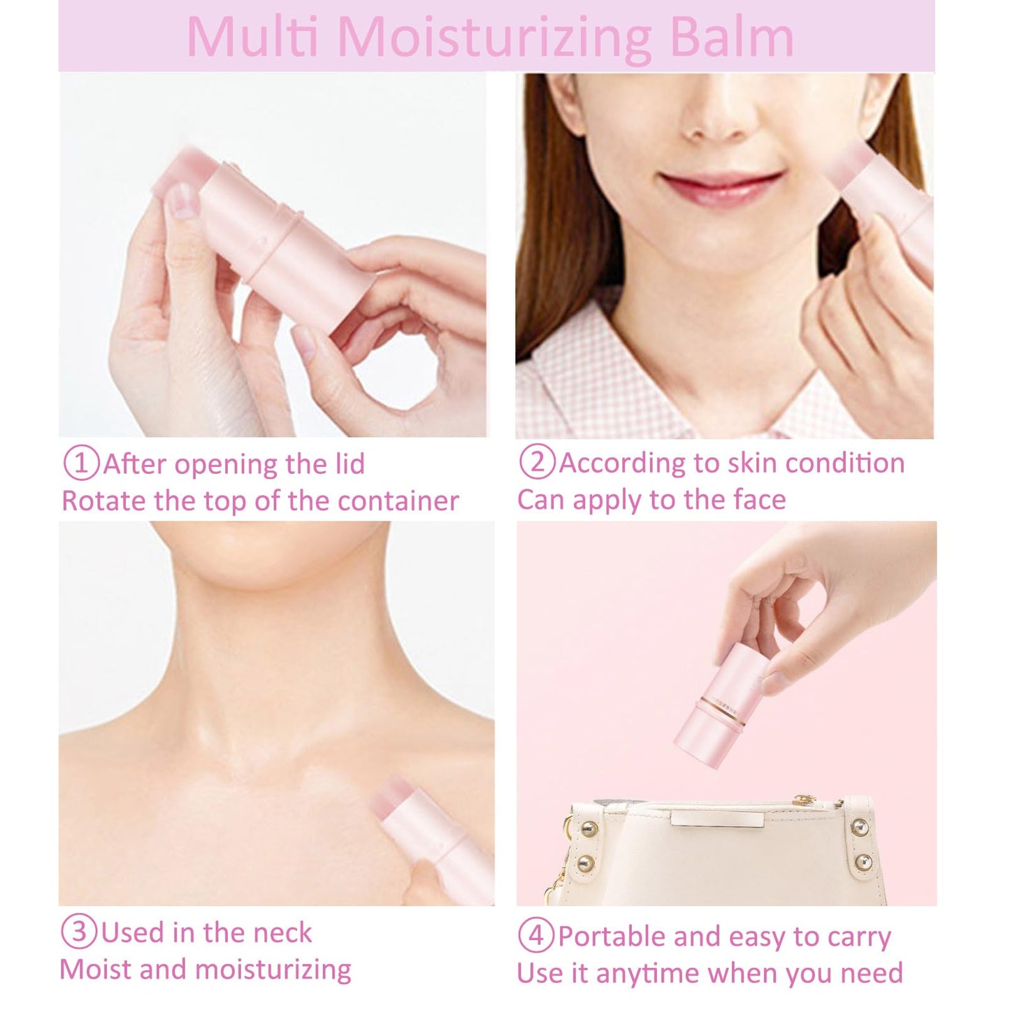 OKAQEE Wrinkle Multi Balm Stick - Wrinkle Bounce Multi Balm - Hydrating Moisturizing Stick - Anti-aging Multi Balm Stick for Diminishing Face Lip & Eye Wrinkles - Moisturizer For Face Skin Care (1PCS)