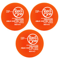 Redone Hair Styling Aqua Wax Orange 2 x 50 ml | Travel Size | Firm Hold | Hair Gel Wax | Ultra Hold | Men & Women Hair Wax | Watermelon Scent | 2 PCS