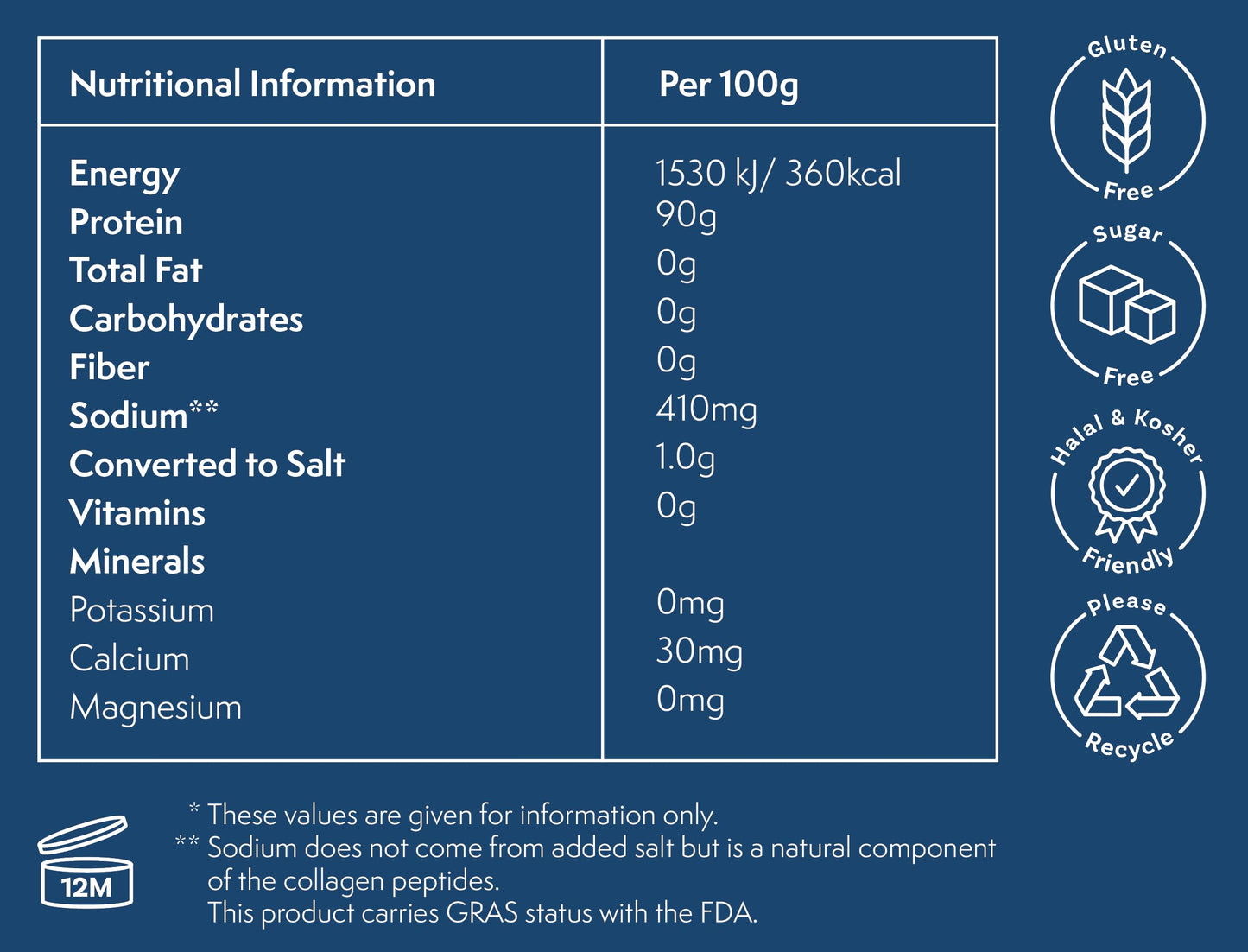 Tonic Institute - Tonic Wellness™ Pure Hydrolised Premium Collagen