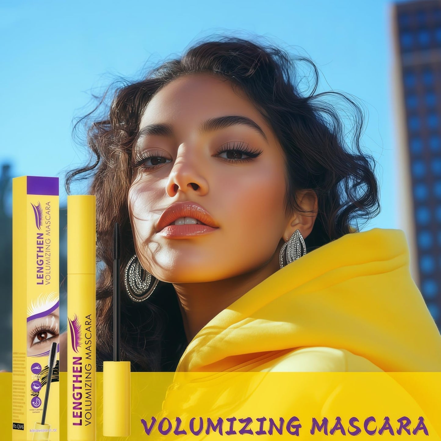 Fankayi Mascara Black Waterproof,Bubble Mascara,Black Silk Fiber Eyelash Masca/ra with Soft Masca/ras Brush,Smudge Proof Long Lasting 4D Silk Fiber Mas Cara for Makeup,Waterproof Masc-ara,Thrive Masc-ara