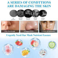 Katslyn 12PCS Face Masks Skincare Set,Daily Care Face Sheet Mask,Organic Face Mask Set,Hydrating&Soothing Facial Mask,Face Masks Beauty,Hydrating,Moisturizing,Soothing and Repairing,for All Skin Types