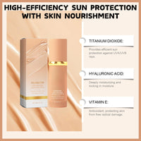 2pcs Bio-Mimic Foundation 4 In 1 Liquid Foundation Moisturizing Full Coverage Spf 50+ Lasting Wear Anti Pollution Face Foundations Bio-mimic Light Foundation Waterproof Colour Changing Foundation