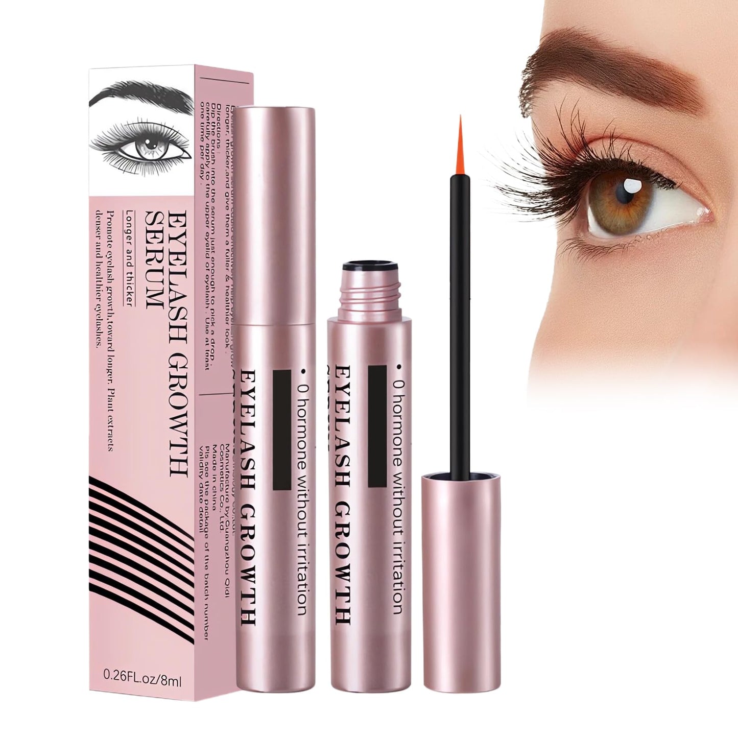 MADGININE Eyelash Growth Serum 2pcs Eyelash Serum 8ml Uk Lash Growth Serum,Lash Serum,Promotes Eyelash Growth While Reducing Lash Loss.Gives You Longer and Thicker Lashes