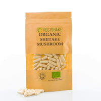 vegishake Organic Shiitake Mushroom HPMC Capsules polysaccharide terpenoid 600mg Vegan Halal Kosher (60 Capsules)