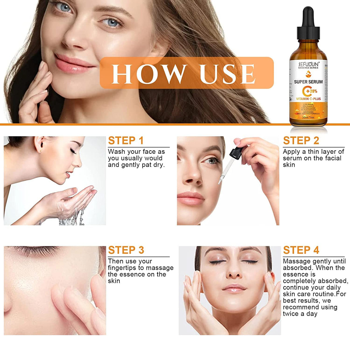 Kurchugo Premium 20% Vitamin C Serum for Face with Hyaluronic Acid (30 ml), Anti Aging & Wrinkle Facial Serum for Women & Men, Antioxidant, Fades Dark Spot, Boost Skin Collagen, Hydrate & Brighten