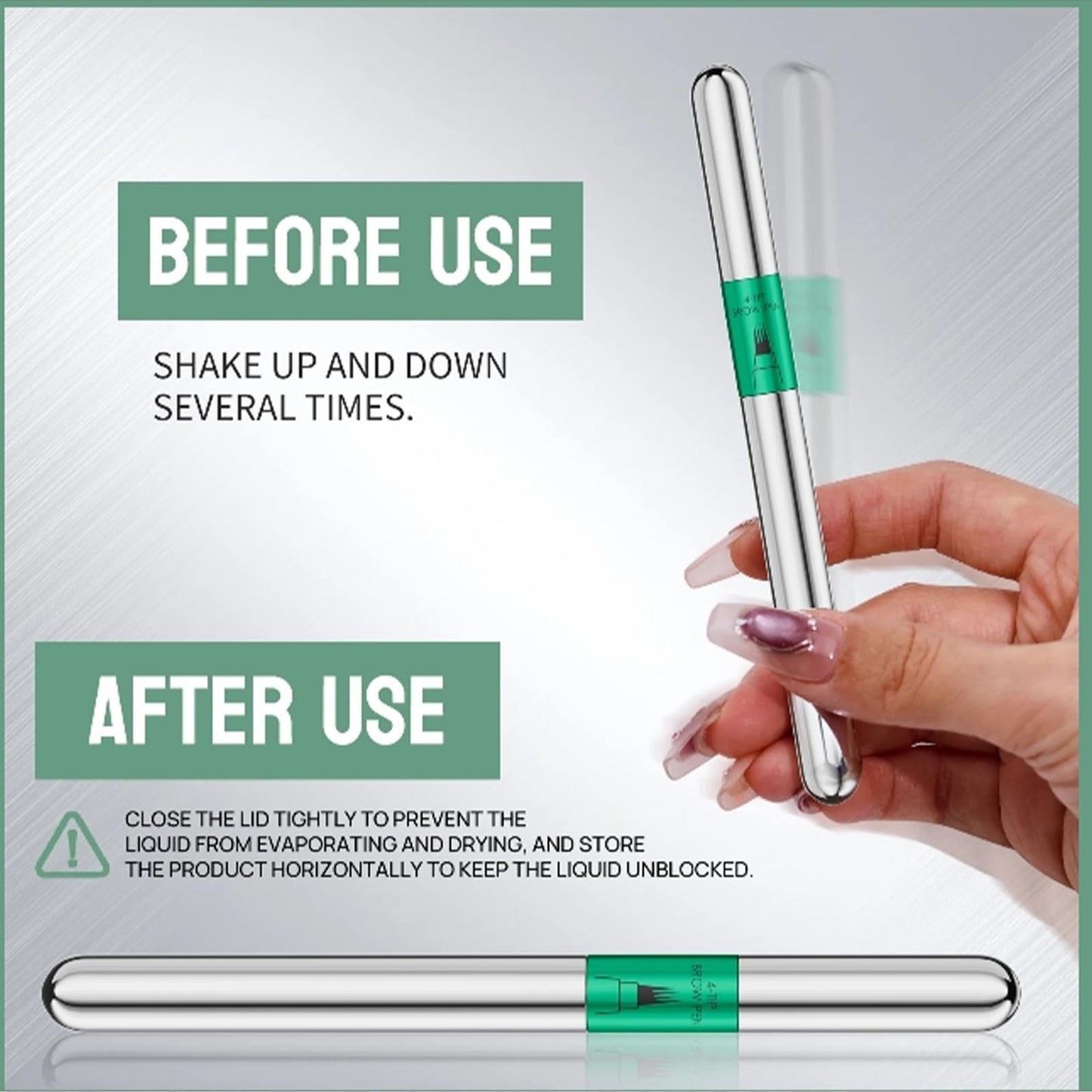 Microblading Eyebrow Pen - 4 Tip Waterproof Eye Brow Pencil - Upgraded Magic Eyebrow Pencil - Eye-brow Contouring Pen Rapid Eyebrow Makeup for Beginners