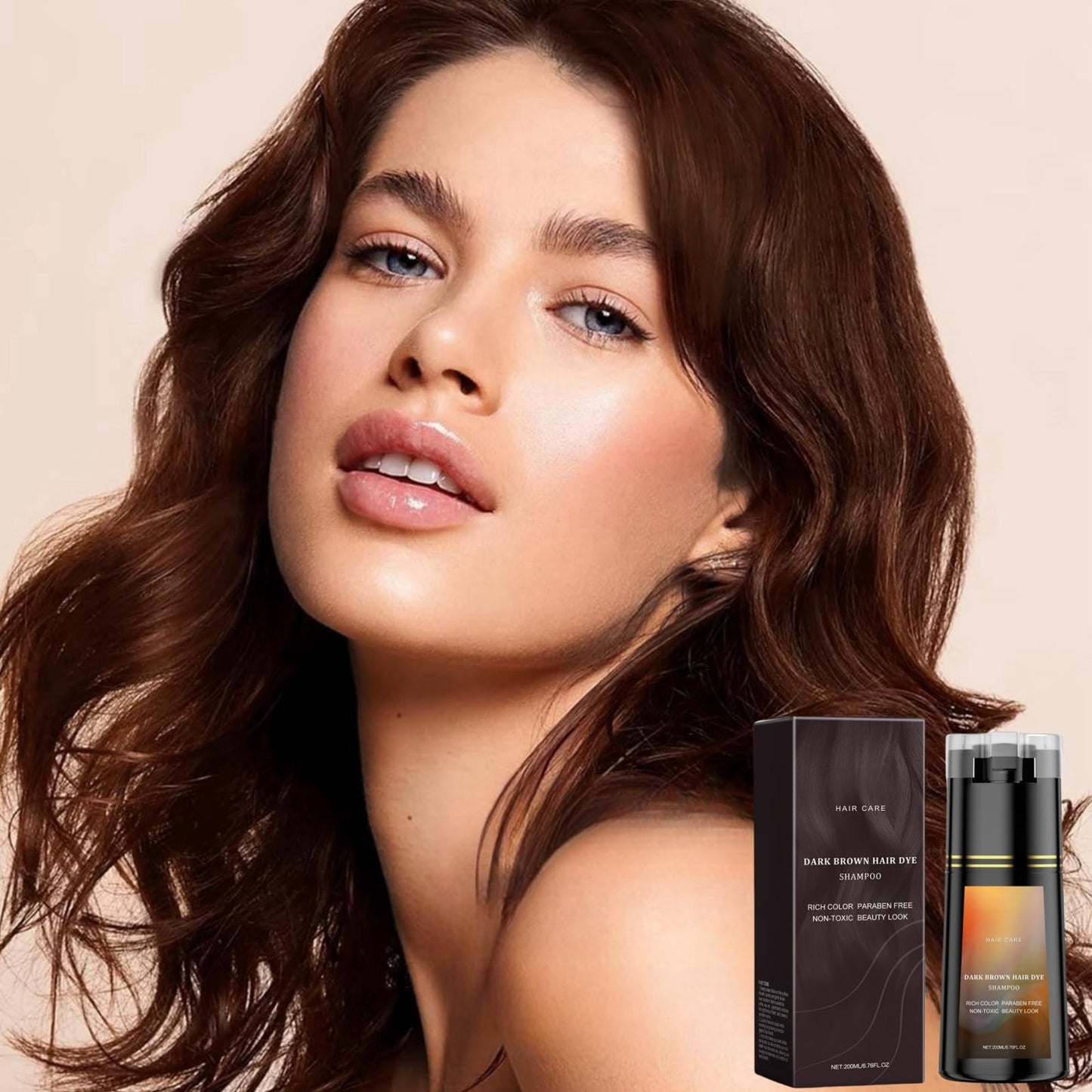 SingHao Polar Hair Dye Shampoo,3 in 1 Sha/mpoo for Color Treated Ha/ir,Nova Hai/r D/ye Sham/poo,Dark Brown Hai/r Dy/e Permanent,H/air D/ye Care,Ha/ir Care Instant Dy/e Shamp/oo,H/air Color Sh/ampoo#Dark Brown