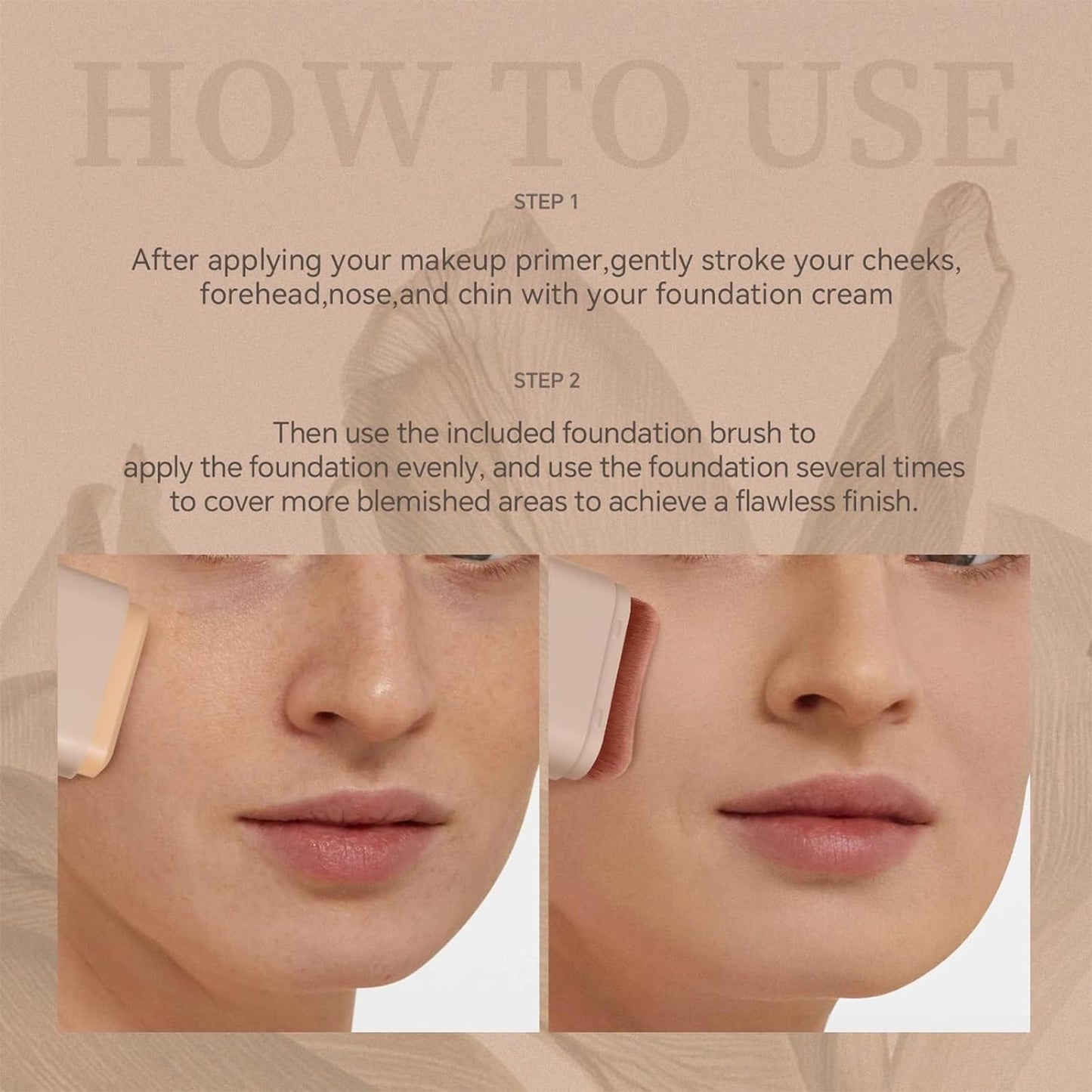 Shefave Makeup Foundation Stick, Multi-Use Full Coverage Foundation & Concealer Stick, Cream Foundation With Built-In Foundation Brush, Face Foundations For Mature Skin (Wheat, 04#)