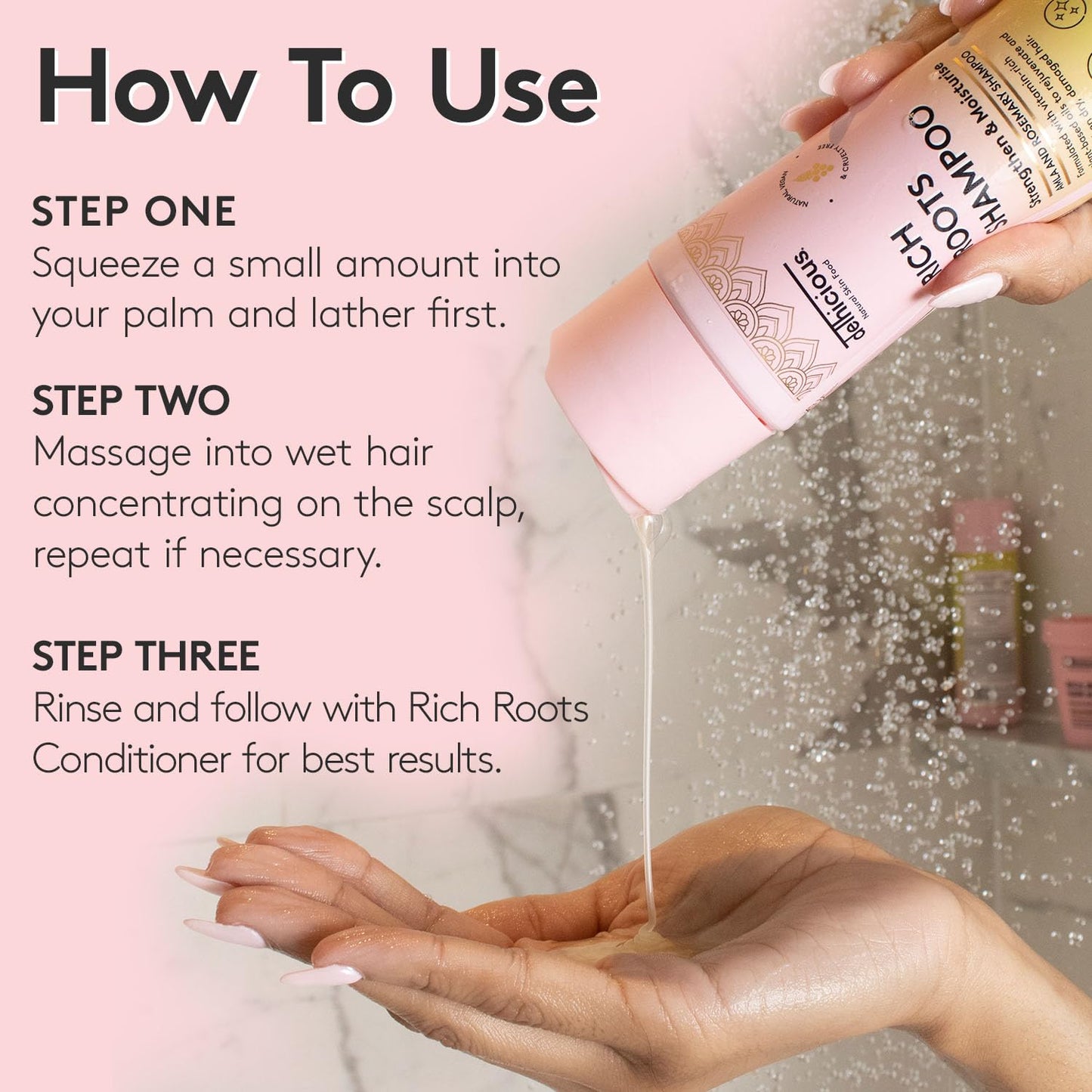 Delhicious Amla Oil & Rosemary Oil Shampoo for Hair Growth - Rich Roots Vegan, Shampoo for Thinning Hair, Damaged Hair - Nourishes Scalp, Adds Shine - Natural, Ayurveda, SLS Free - 250ml