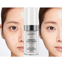 Tioueo Color Changing Foundation SPF15,Seamless Tone-Matching,Long-Lasting Hydration Nourishment, and Sun Protection for All Skin