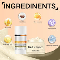 Cureluxe Bee Venom Firming Duo Set, Anti-Wrinkle Facial Essence Stick and Firming Cream Designed toImprove Skin Firmness, Restore Skin Elasticity, and Provide Hydration, Contains Vitamin E and Bee Venom