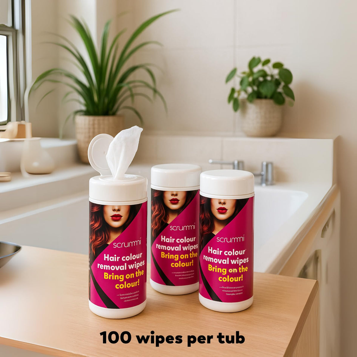 Professional Hair Colour Remover, Hair Dye Remover, Dye & Bleach Hair, Colour Remover Hair Dye, Effective and Gentle. 100 Wipes, Made By Scrummi®
