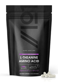 ALPHA01 L-Theanine 100mg with BioPerine® - Highly Bioavailable – Made with BioPerine® – Non GMO, Gluten Free, Halal – 120 Vegan Capsules
