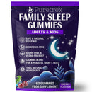 Puretrex PURETREX Family Sleep Gummies – Natural Sleep Aid for Adults & Kids – Sugar-Free, Vegan, Melatonin-Free – Calming Cherry Flavour Gummies with Herbal Blend for Relaxation & Restful Sleep – 60 Gummies