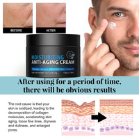 AHVKNU Men's Firming Face Cream 150g - Anti Aging & Skin Tightening Moisturiser with Hyaluronic Acid & Retinol, Reduce Fine Lines & Wrinkles,Collagen Men's Face Cream for Smoother Youthful Skin