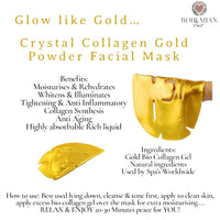 Spa Grade Luxury Gold Bio-Collagen Face Masks Ultra-Hydrating & Brightening with Royal Jelly & Natural Extracts. Reduces fine lines. Soothing & ultra thin. Pack of 5 by Bohemian Heart