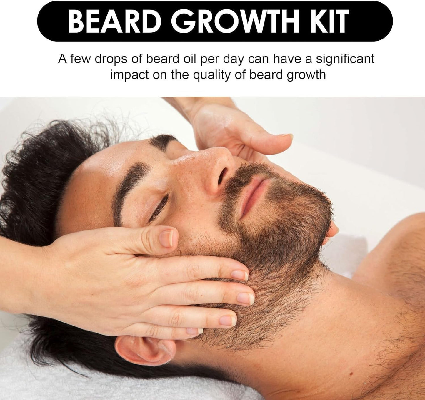 Beard Growth Kit-With Beard Derma Roller For Growth & Natural Ingredients Beard Growth Serum-Beard Grooming Kit For Men-Beard Kit For for Beard Rapid Growth and Thickening