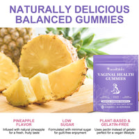 Uruses Feminine Balance Gummies 60 Pcs – Hawaiian Pineapple Flavour PH Balance & Immune Support for Women of All Ages, Gluten-Free & Vegan