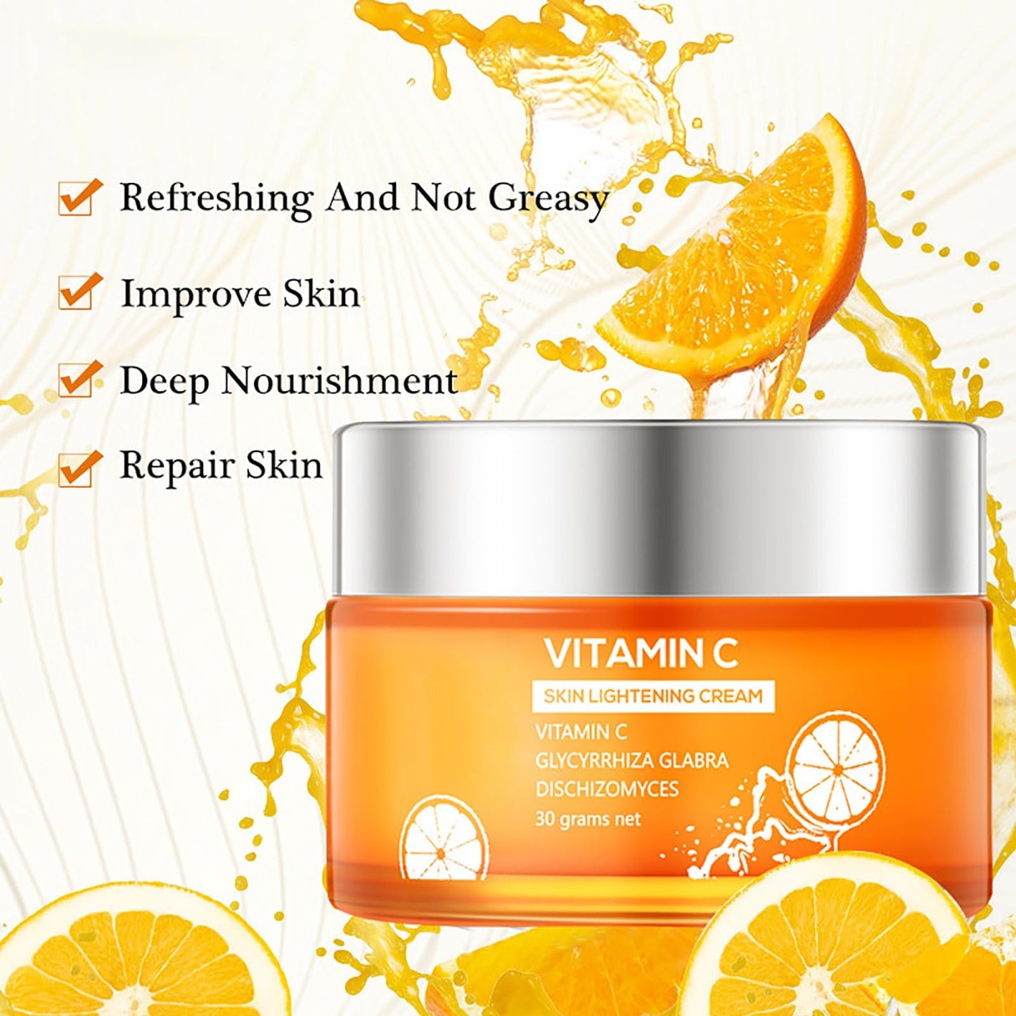KKwoter Vitamin C Face Cream with Hyaluronic Acid and Vitamin C&E, Anti-Aging & Wrinkle Reduction, Erase Dark Spots and Fine Lines, Natural Skin Care to Hydrate, Plump, and Moisturize for Women