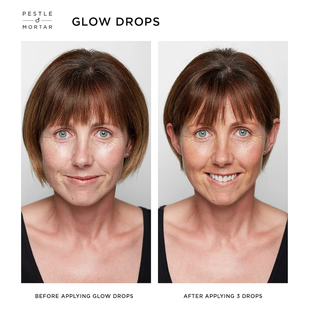 Pestle & Mortar Glow Drops Fake Tan- Self Tan Drops with Hyaluronic Acid, Customisable Face Tan, Non Comedogenic, Cruelty Free & Vegan 15ml