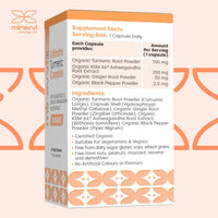 Miravvi Organic Turmeric Complex with KSM-66 Ashwagandha, Organic Ginger Root and Black Pepper | Organic Supplement | Ayurveda Formula | Vegan Complex | High Strength | Made in The UK |60 Days Supply
