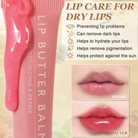 Ledeak Summer Lip Balm, 4PCS Summer Lip Butter Balm, Nourishing Glossier Lip Balm, Plumping Tinted Lip Butter, Moisturizing Natural Lip Gloss Set for Men Women Chapped Lips (Vanilla+ Candy+Mint+Cream)