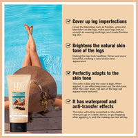 SHEBEEDO Leg Makeup Full Coverage Waterproof No Transfer Leg Makeup To Cover Veins Concealer For Mature Skin Smooth Tone Body Makeup Long Lasting Leg And Body Scar Cover Up (#01)