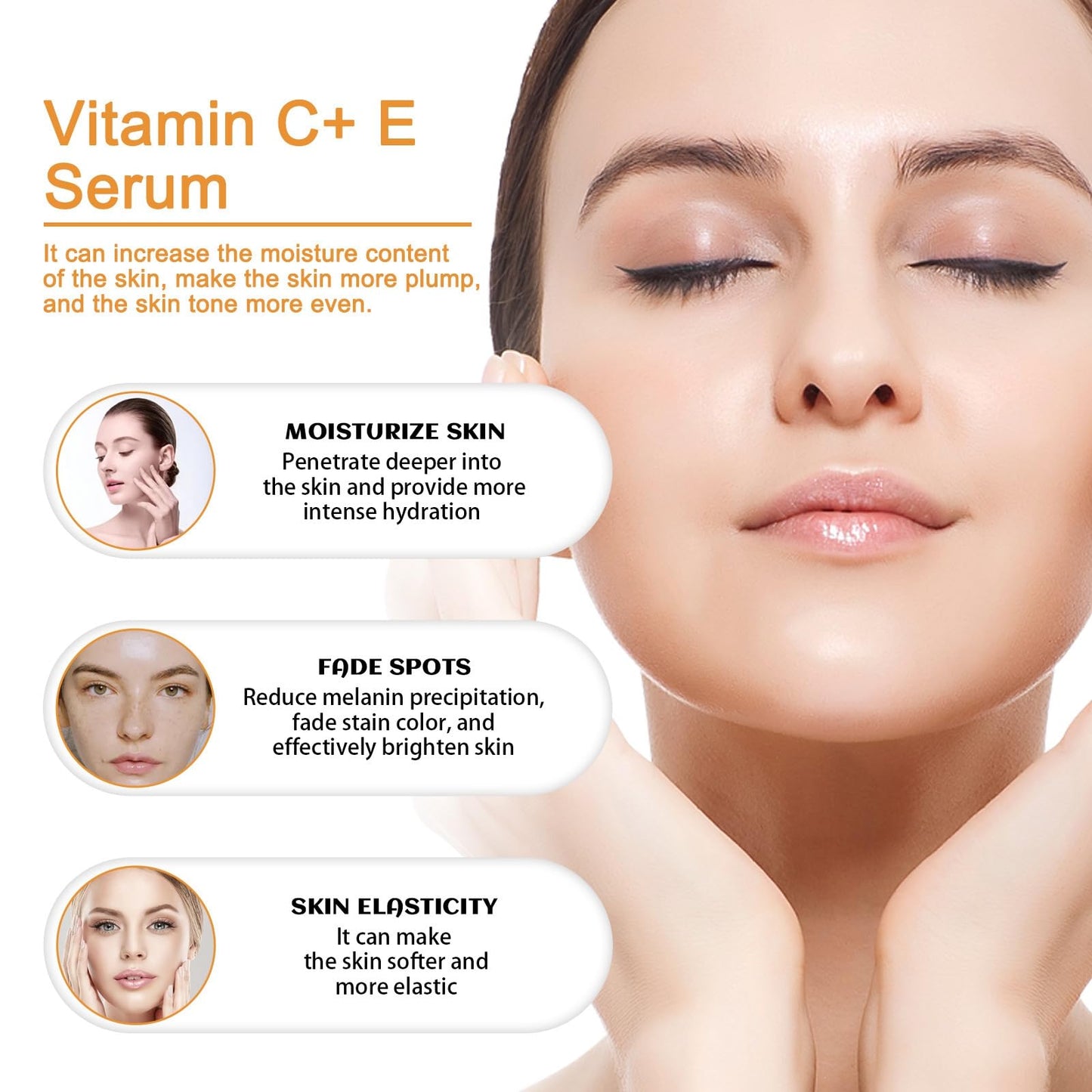 HIVETZ Vitamin C Facial Serum Essence,Anti Wrinkle Serum,Dark Spot Remover For Face,Anti Aging Facial Serum,Hyaluronic Acid Serum,Brightening Skincare Serum,Hydrating Face Serum For Women,Dark Spot Corrector