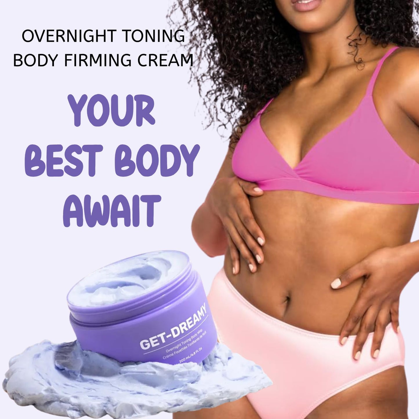 Tongyend Get Dreamy Overnight Toning Whip, Overnight Toning Body Firming Cream, Tightening Cream for Loose Skin, Collagen-Infused Whip for Elasticity & Smoothness, Anti-Aging Moisturizer Works While You Sleep