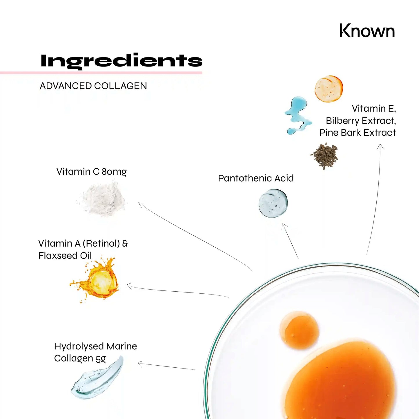 Advanced Collagen Supplement by Known Nutrition with Vitamin C | Liposomal Technology | 14 One-a-Day 5g Collagen Sachets | Supporting Hair, Skin & Nails | Summer Fruits (14 Day Supply)