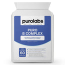 Puro Vitamin B Complex | High Strength | 8 Essential B Vitamins | High Absorption | Methylated with Folate, B6 & B12 | 60 Capsules