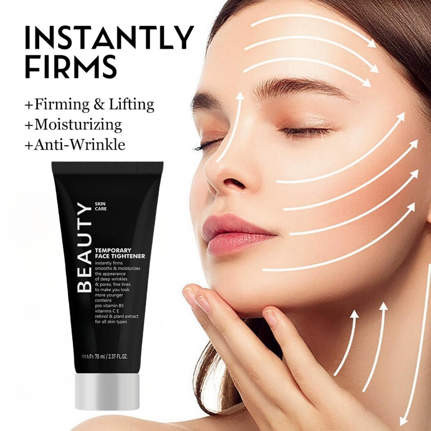Xinyig Instant Firmx Temporary F/ace Tightener,Firming Cre/am for Loose Skin,Skin Tightening Cr/eam For Fa/ce,Instant Face Tightening Crea/m,Fac/e Tightening C/ream,Facial Smoothing Mask for Fine Firmness