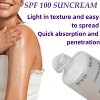 Yoowan Spf 100 Sunscreen,Sun Cream Spf 100,High Factor Sun Cream Sp-F 100,Pa+++,Light Uv Protetion Sunscreen For Face&Body,Long-Lasting Hydration,Water And Sweat Resistant,Refreshing,Non Greasy&Non Sticky