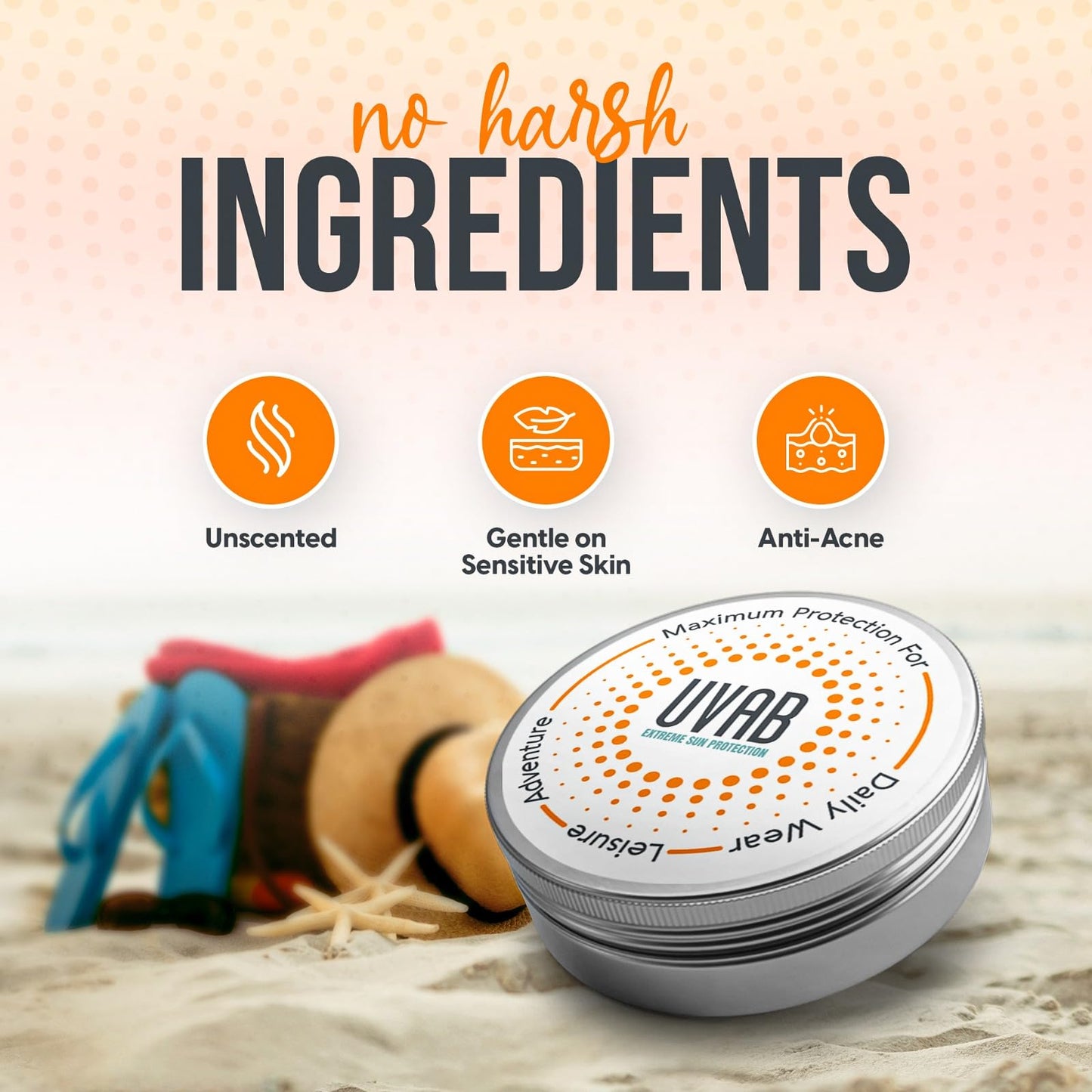 2X UVAB Zinc Face Sunblock: Opaque White 15ml Travel-Sized Pot For Sun Protection in Extreme Conditions. Perfect for Skiing, Climbing, Beach and Leisure Activities. Zinc Oxide Cream Mineral sunscreen.