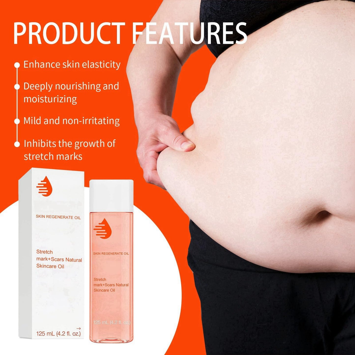 HIVETZ 125ml Optimal Oil,Collagen Boost Firming Lifting Skincare Oil,Skin Regenerate Oil,Body Oil for Women,Stretch Mark Oil,Stretch Marks Removal,Body Skin Care Improves Appearance of Stretch Marks