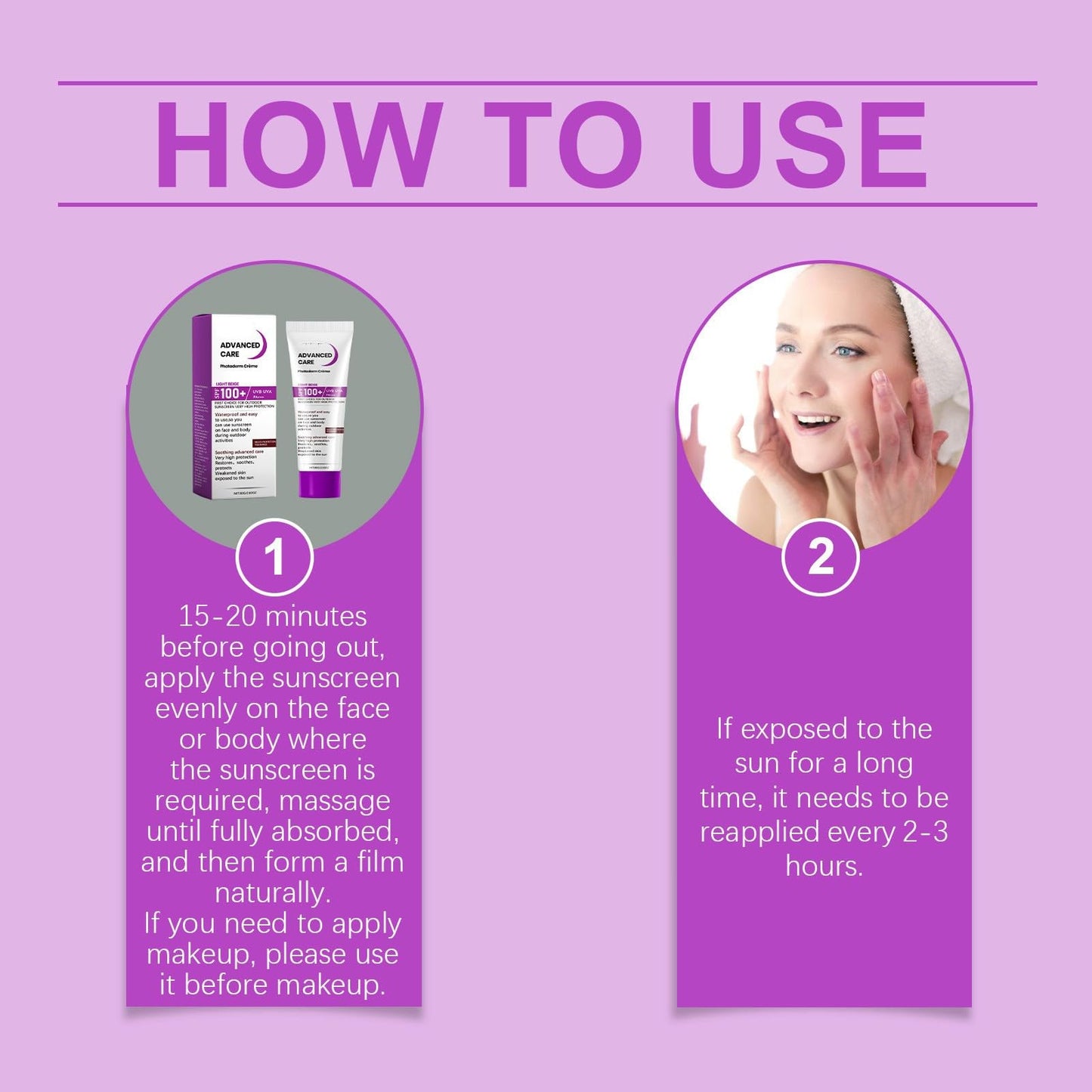 NLFOX SPF 100 Sunscreen - 2PCS Sun Cream SPF 100 PA+++ - Sunscreen SPF 100-80g UVB/UVA High Protection Factor 100 Sun Cream -Waterproof SPF 100 Face Moisturiser - Factor 100 Sun Scree For Outdoor