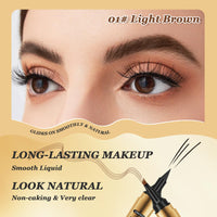 BoloShine Eyebrow Pen & Eyeliner Pencil 2 in 1, Microblading Eyebrow Pen with 4 Fork Tip, Long-lasting Waterproof Smudgeproof Eyebrow Pen for Natural Looking Defined Eyebrows (Light Brown)
