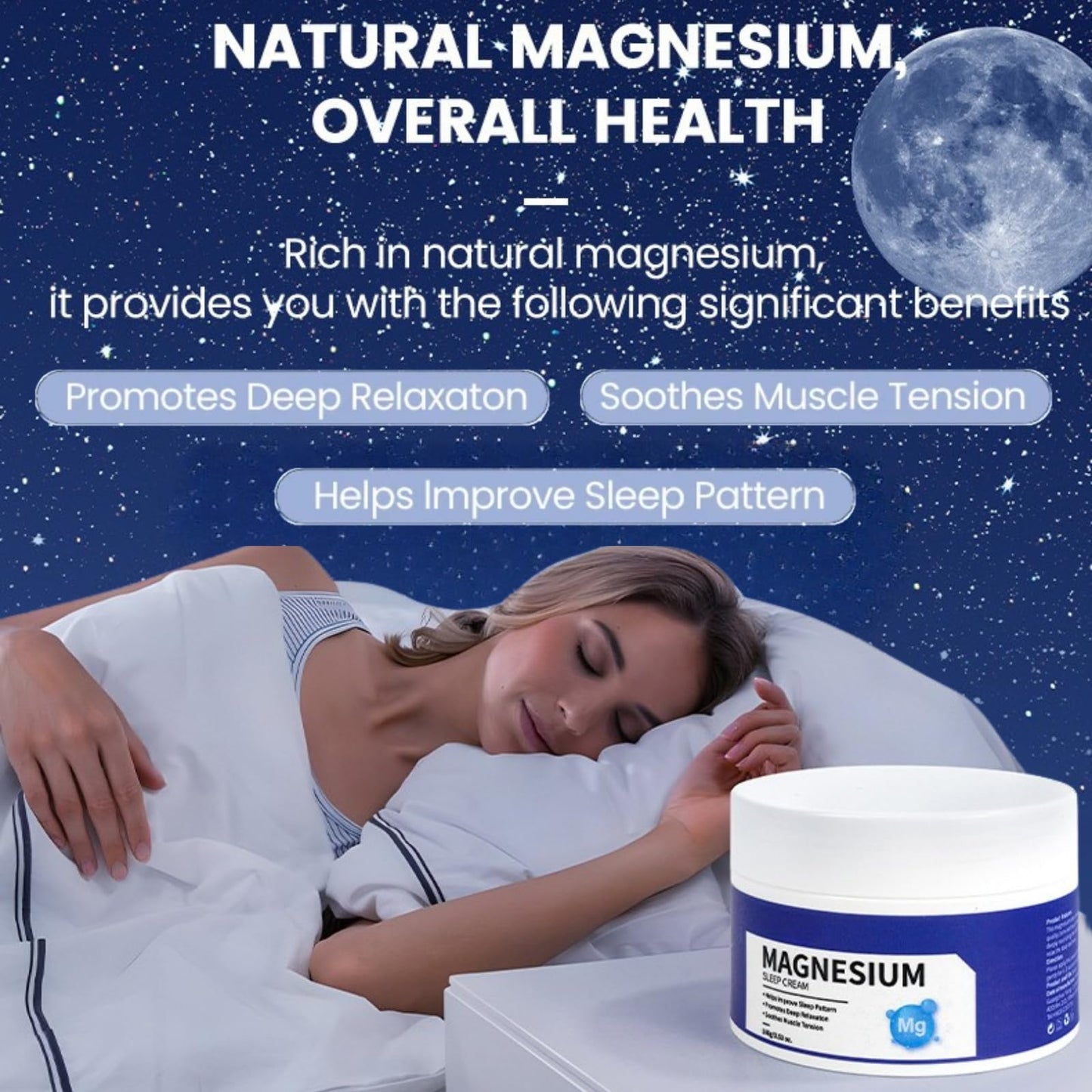 Cureluxe Magnesium Cream for Sleep - Magnesium Butter - Topical Magne_sium Cream for Restless Legs Syndrome Relief - Body Calm Crea_m with Magne_sium Chloride - Relieve Leg Cramps & Muscle Pain - 100g