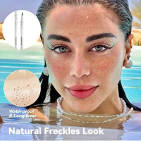 Jinjiar Freckle Pen,Freckle Makeup Pen,Natural Lifelike Freckle Pen,Waterproof Long-Lasting Soft Spot Pen for Natural Like-real Makeup,Easy to Color & Waterproof Freckle Make-up Pen,Brown Liquid Eyeliner