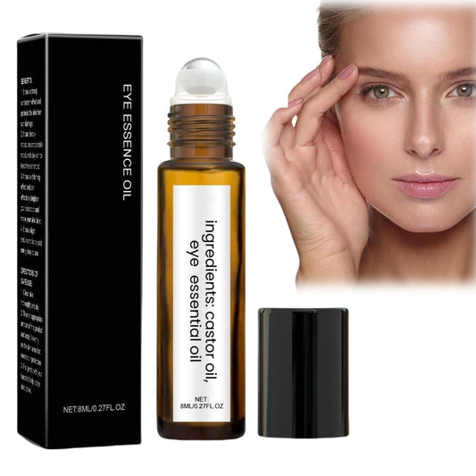 Castor and Frankincense Rollerball Eye Cream for Dark Circles, Puffy Eyes - Anti-Aging Eye Care with Castor Oil