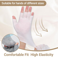 15 Pairs Eczema Gloves, Cotton Gloves for Eczema, Moisturising Gloves for Sleeping Spa Treatment Overnight Hydration for Both Men and Women (White, Black and Gray)