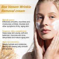 Ruojiar Bee Venom Wrinkle Removal Cream,Face Cream for Women,Bee Venom Anti-Wrinkle Cream,Skin Firming Cream,Bee Venom Skin Treatment Cream,Anti Wrinkle Firming Multi Purpose Cream,Skin Tightening Cream